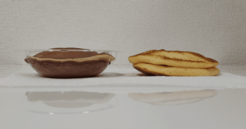 どらもっちと市販のどら焼きの厚さ比較