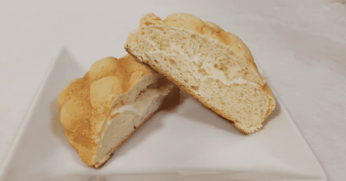 ローソン「ふわサクっ！メロンパン」の断面